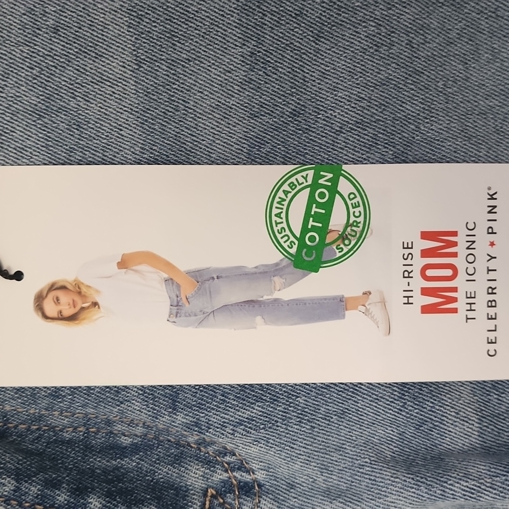 Celebrity Pink High-Waist Distressed MoM jeans Size 13 blue